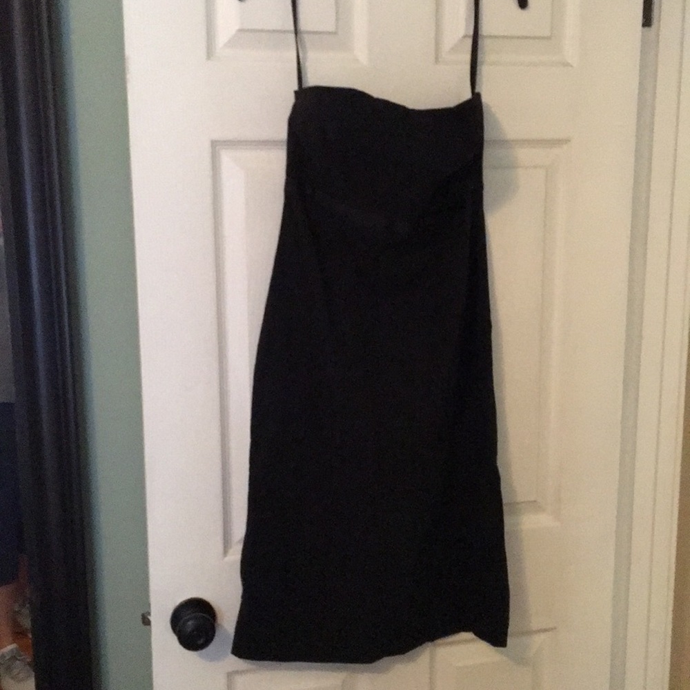EXPRESS Black strapless dress